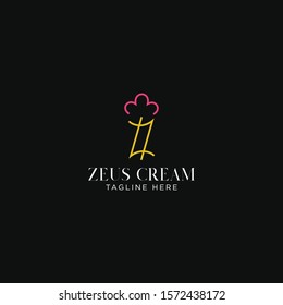 Zeus Ice Cream logo vector concept with elegant and modern styles 