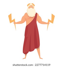 Zeus icon cartoon vector. Greek god. Ancient greece