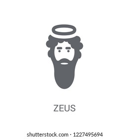 Zeus icon. Trendy Zeus logo concept on white background from Fairy Tale collection. Suitable for use on web apps, mobile apps and print media.