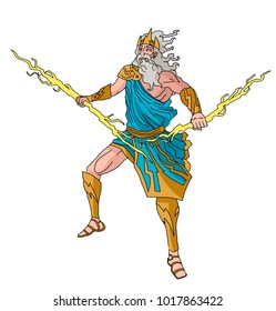 Zeus Jupiter God Ray Stock Vector (Royalty Free) 1017863422 | Shutterstock