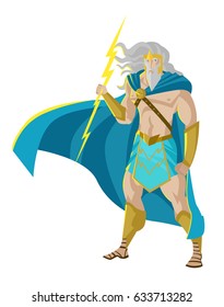 Zeus Jupiter God Of The Thunder And Lighting Bolt Ray