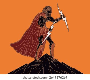 zeus júpiter deus grego com raios