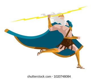 Zeus Jupiter Mythology God Ray Stock Vector (royalty Free) 1020748084 