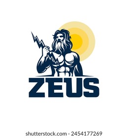 Zeus lettering logo, zeus logo design