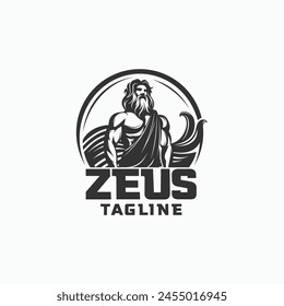 Zeus lettering logo, neptune logo