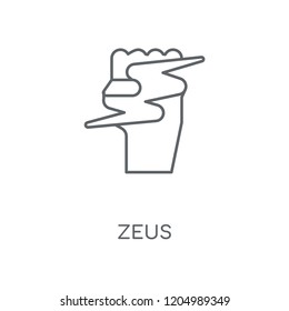 Zeus linear icon. Zeus concept stroke symbol design. Thin graphic elements vector illustration, outline pattern on a white background, eps 10.