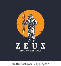 Zeus logo design vector illustration. suitable for any business, gaming brand and brand company