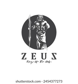 Zeus logo design vector illustration. suitable for any business, gaming brand and brand company