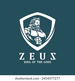 Zeus logo design vector illustration. suitable for any business, gaming brand and brand company