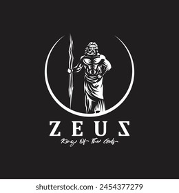 Zeus logo design vector illustration. suitable for any business, gaming brand and brand company