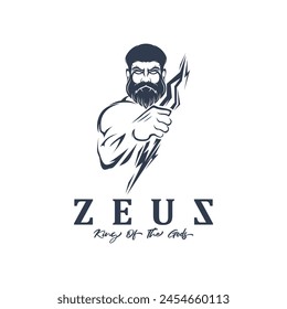 Zeus logo design vector illustration. suitable for any business, gaming brand and brand company