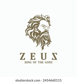 Zeus logo design vector illustration. suitable for any business, gaming brand and brand company