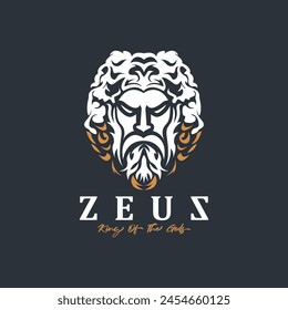 Zeus logo design vector illustration. suitable for any business, gaming brand and brand company