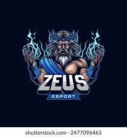 
Zeus logo esports template for gaming team