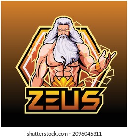 ZEUS Logo for gamers. Vector Art Illustration