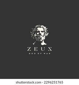 zeus logo silhouette design style, flat, masculine, mature and luxury with several different color preview and background