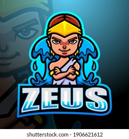 Zeus mascot esport logo design