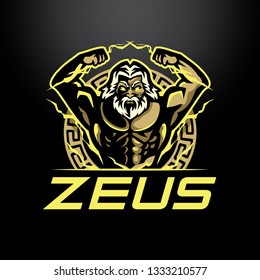 Zeus Mascot Logo Vector Illustration