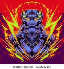 the zeus myth illustration vector