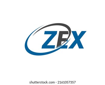 ZEX letter creative modern elegant swoosh logo design