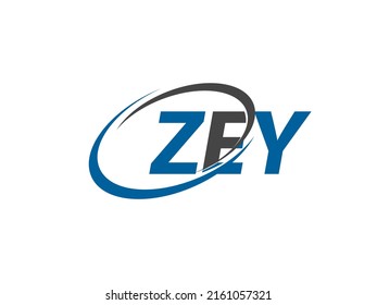 ZEY letter creative modern elegant swoosh logo design