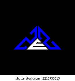 ZEZ letter logo creative design with vector graphic, ZEZ simple and modern logo in triangle shape.