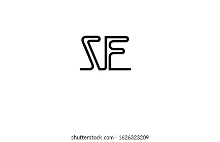 ZF abstract vector logo monogram template