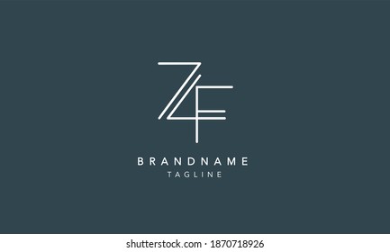ZF Alphabet initial Letter Monogram Icon Logo vector illustration