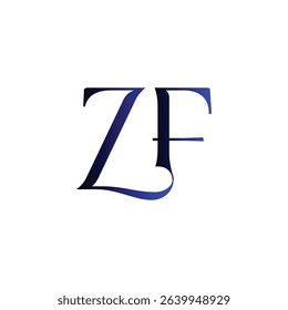 ZF Bmodern minimalist wordmark logo featuring clean typography and timeless initials. Perfect for businesses seeking a sleek, professional identity with lasting visual appeal and versatility.