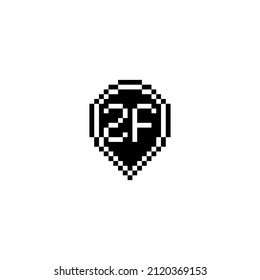 ZF creative letter logo design concept for sale in high quality professional design that will print well across any print media