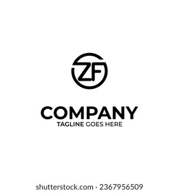 ZF creative modern letters logo design template