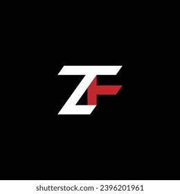 ZF or FZ ‍abstract letter design. Awesome artistic branding company different colors illustration. Logo design or icon design or monogram design.