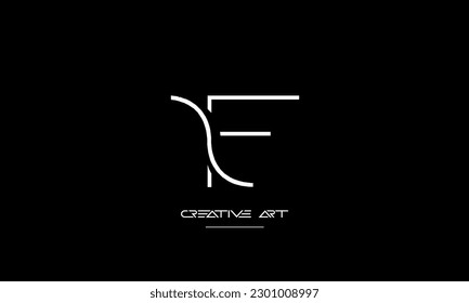 ZF, FZ, Z, F abstract letters logo monogram