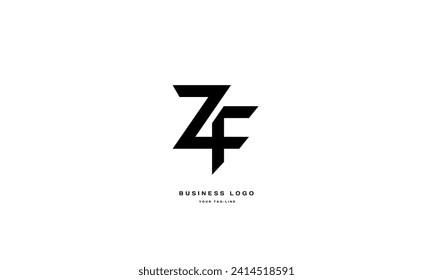 ZF, FZ, Z, F, Abstract Letters Logo Monogram