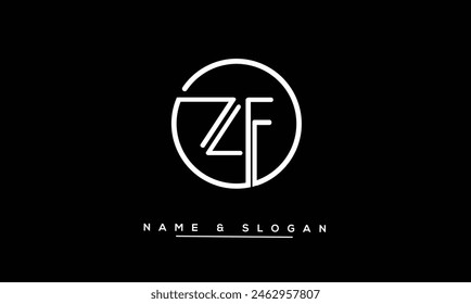 ZF, FZ, Z, F Abstract Letters Logo Monogram