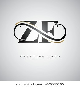 ZF Infinity Monogram Logo – Elegant Modern Letter mark Design with Luxury Loop and Stylish Branding Symbol

