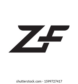 ZF initial letter logo template vector icon design