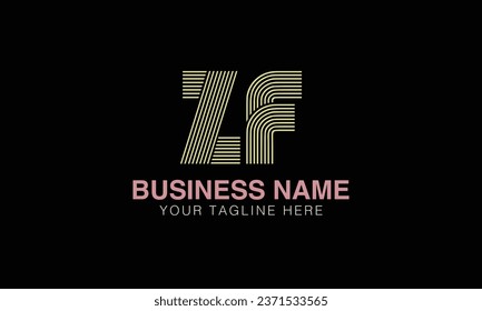 ZF initial logo | initial based abstract modern minimal creative logo, vector template image. luxury logotype , real estate homie . typography . initials 