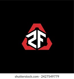 ZF logotipo inicial concepto moderno y futurista para la exportación o el logotipo del juego