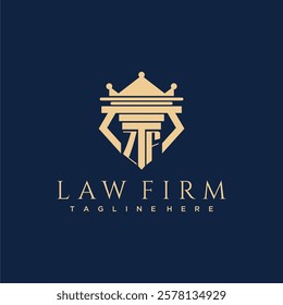 ZF initial monogram logo for lawfirm vector design