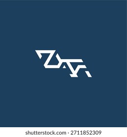 Logotipo moderno del monograma del estilo del techno minimalista del diseño inicial del concepto del esport de la letra de ZF