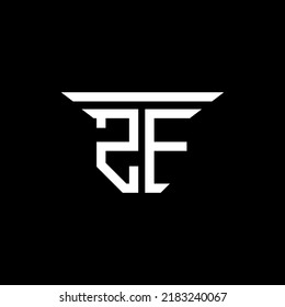 ZF letter logo creative design with vector graphic