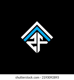 ZF letter logo creative design with vector graphic, ZF simple and modern logo.