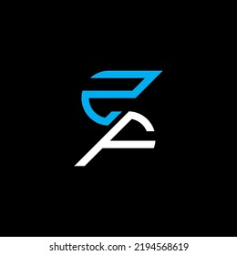 ZF letter logo creative design with vector graphic, ZF simple and modern logo.