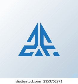 Diseño creativo del logo de la carta ZF. Diseño único de ZF.
