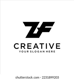 ZF Letter Logo Design Template