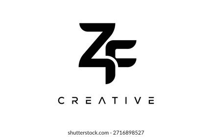 ZF Letter Monogram Logo for Modern Creative Brand Identity