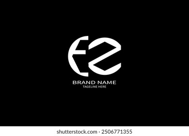 ZF logo letter design on luxury background. FZ logo monogram initials letter concept. ZF icon logo design. FZ elegant and Professional letter icon design on black background. F Z ZF FZ