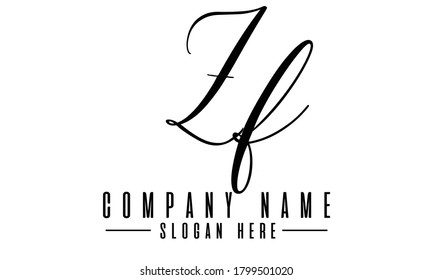 ZF Logo Letter Initial template design illustration