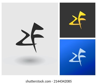 ZF Logo monogram design idea